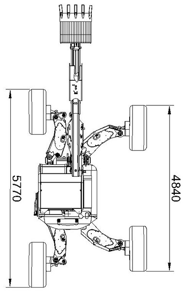 R65 Big Foot Euromach Spider Excavator Dimensions Top View