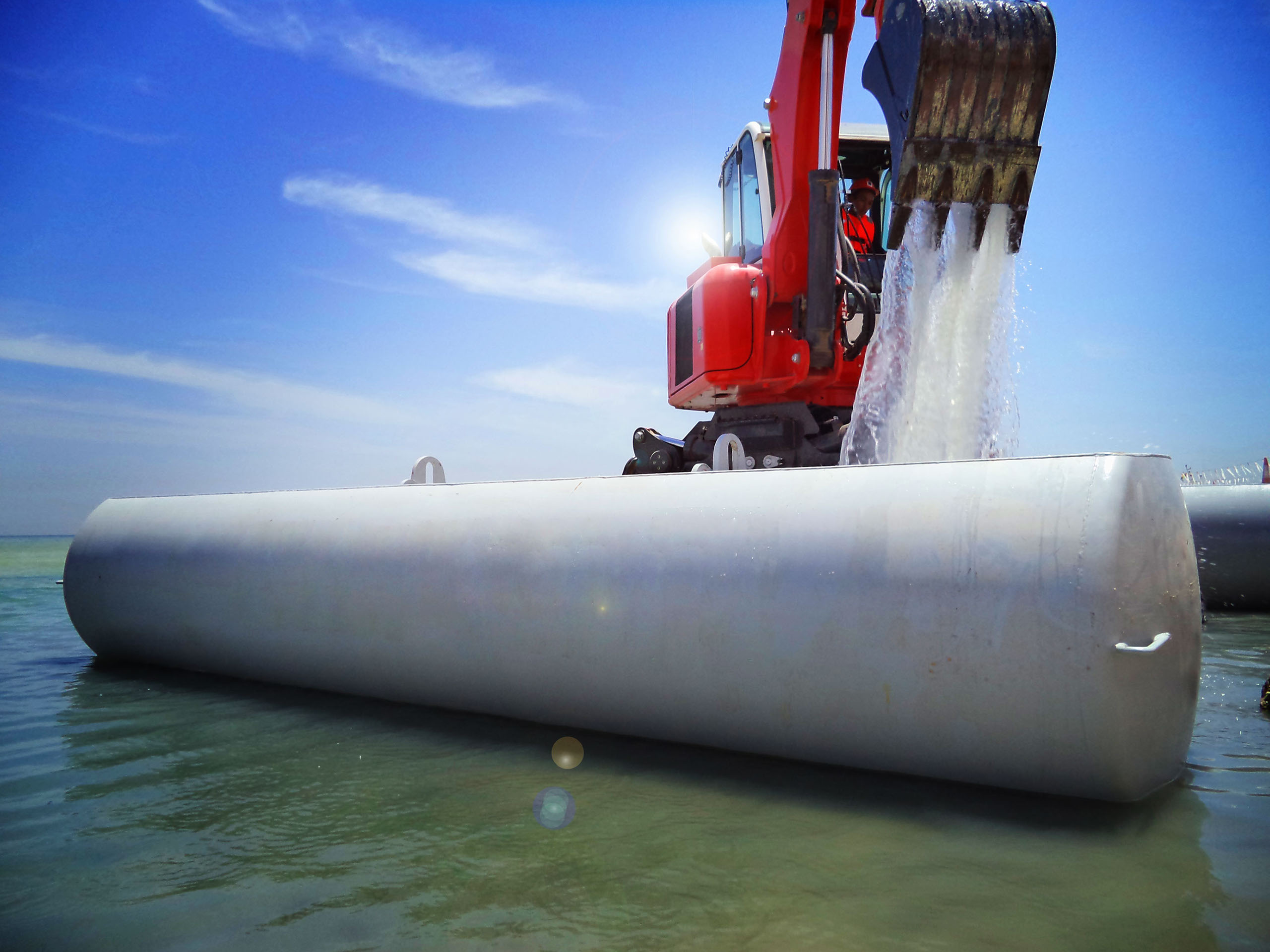 Thainex Aqua Spider dredging in shallow water in Doha, Qatar.